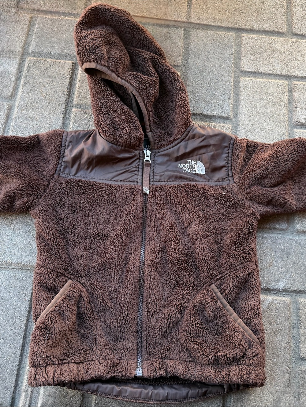 The North Face Brown Sherpa Fleece Hooded Jacket